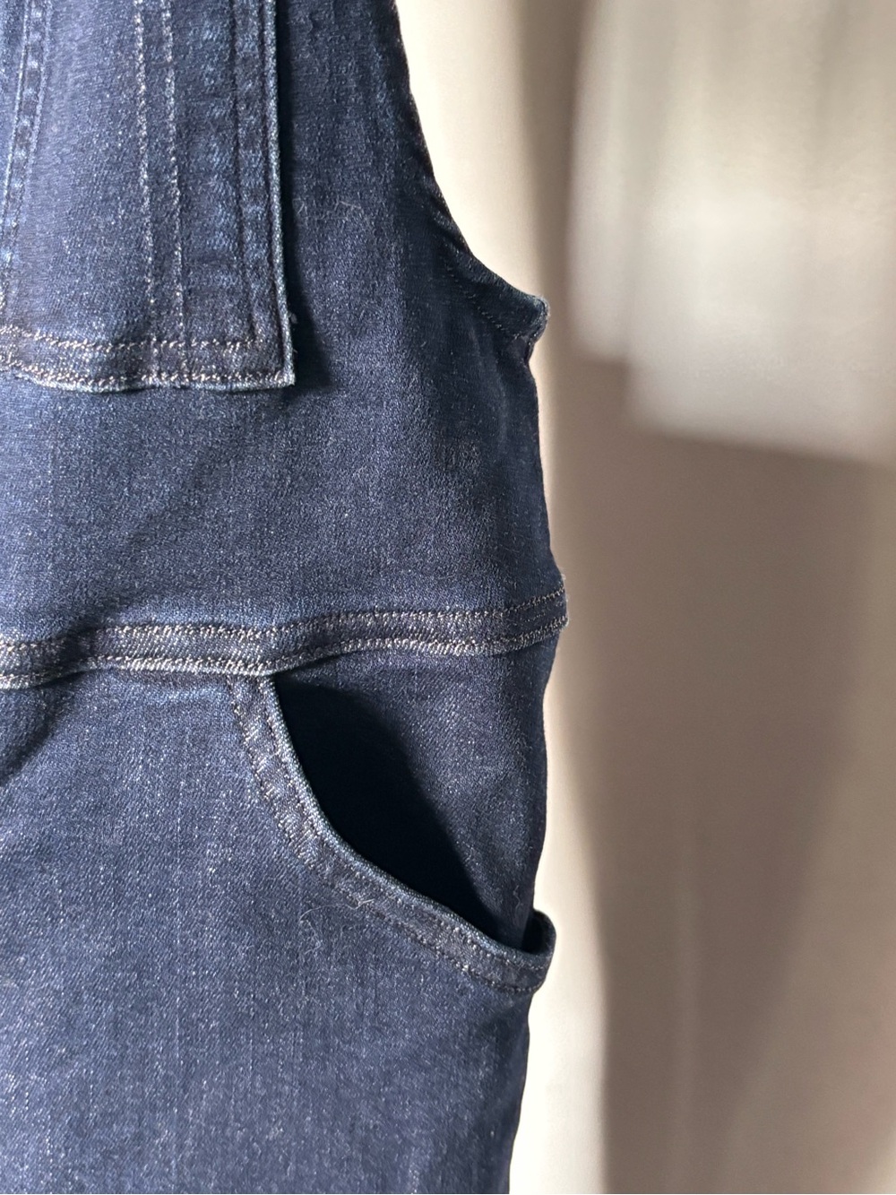 Citizens Of Humanity Dark Wash Denim Overalls Front Zip Adjustable Back - Picture 7 of 15